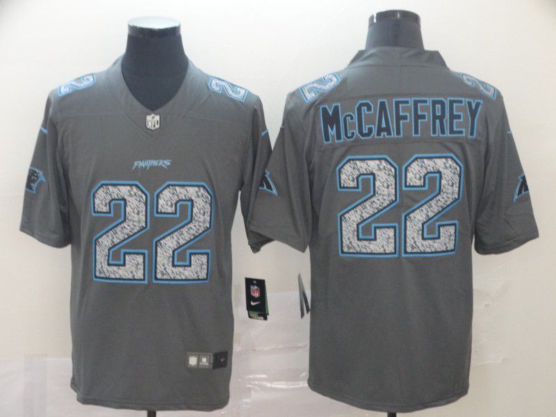 Men Carolina Panthers #22 Mccaffrey Nike Teams Gray Fashion Static  Limited NFL Jersey->carolina panthers->NFL Jersey